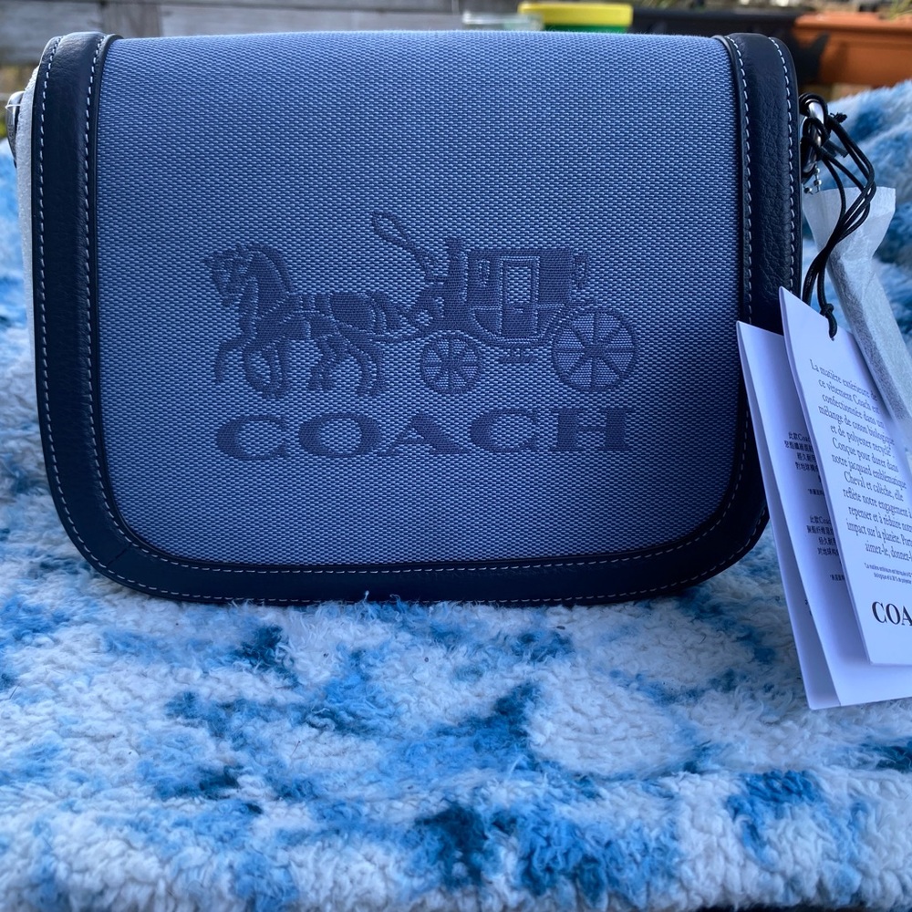 COPY - Coach Saddle Bag In Colorblock With Horse And Carriage Crossbody Bag